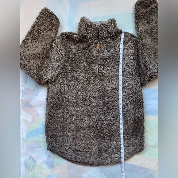 Simply Southern Sherpa Pullover Size Small Brown Soft Fluffy Fuzzy 1/4 Zip - Picture 10 of 10